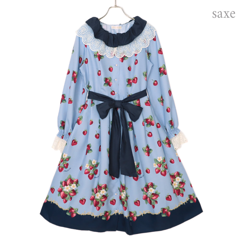 Royal Berry Front Button Dress