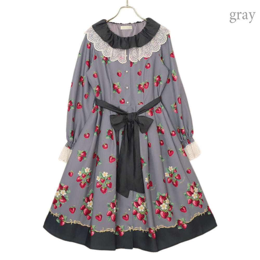 Royal Berry Front Button Dress