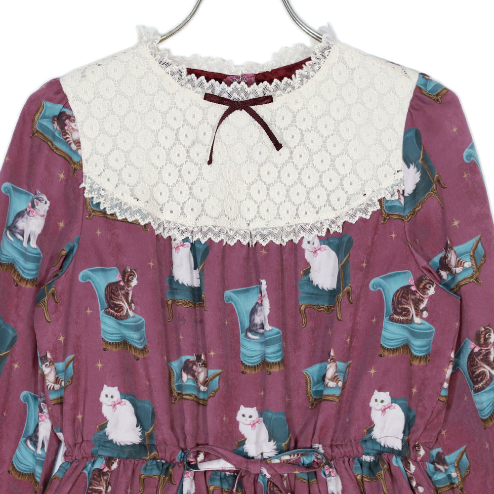 Cats Castle Lace Yoke Dress