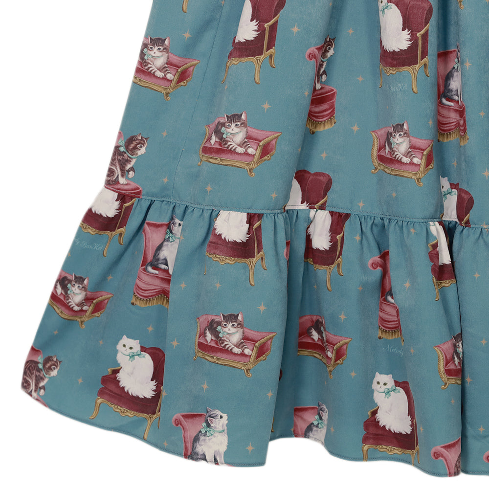 Cats Castle Lace Yoke Dress