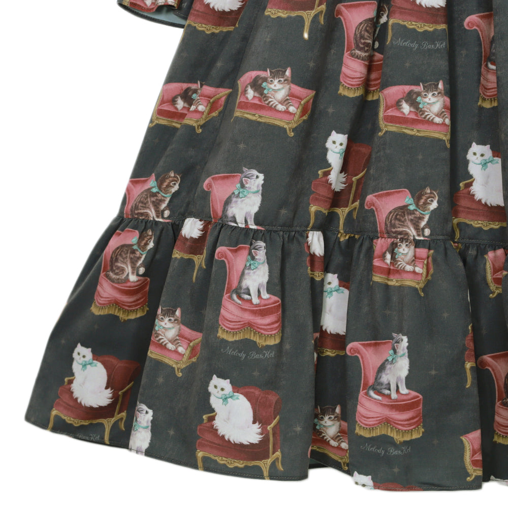 Cats Castle Lace Yoke Dress