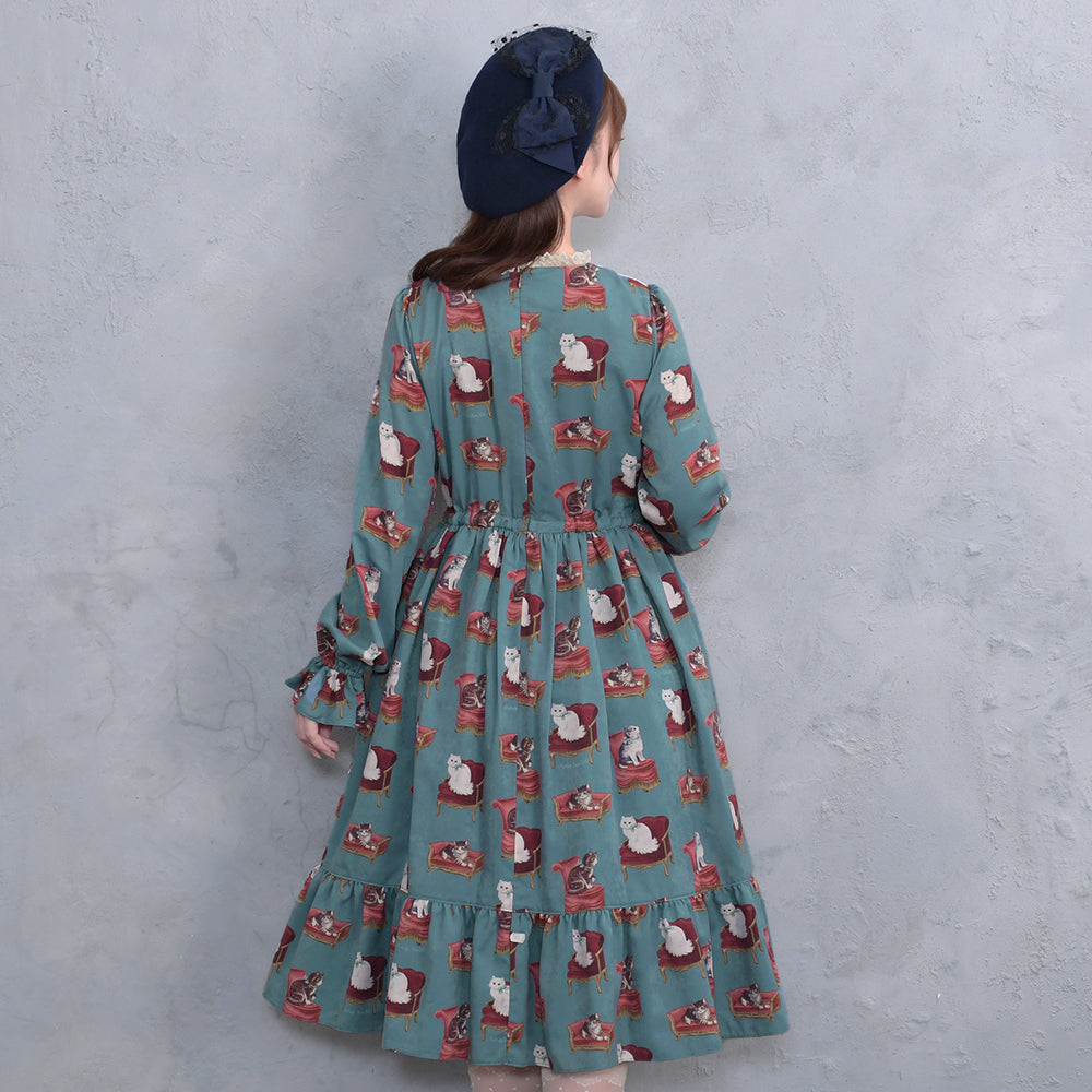 Cats Castle Lace Yoke Dress