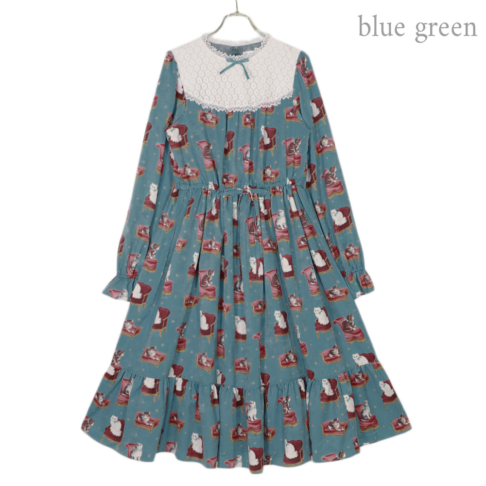 Cats Castle Lace Yoke Dress