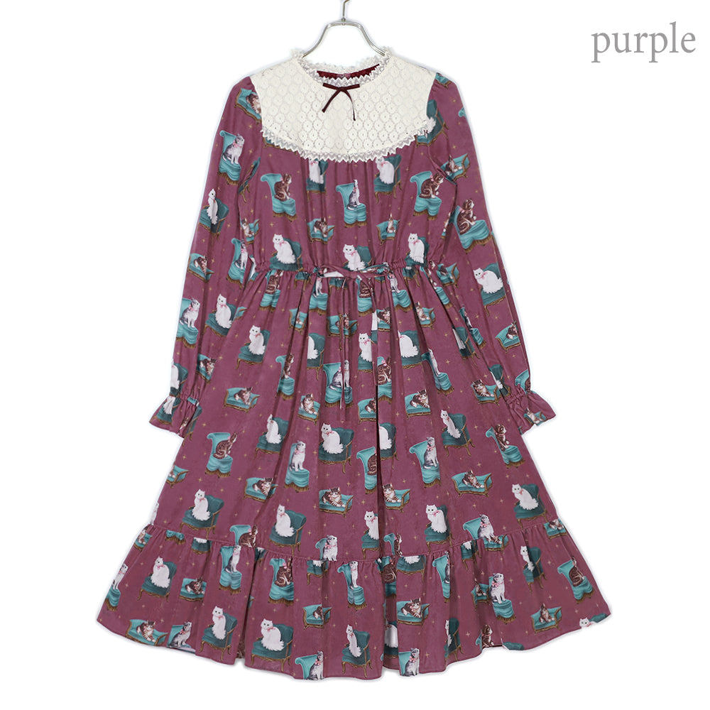 Cats Castle Lace Yoke Dress