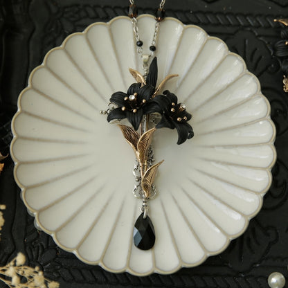 Dark Lily Necklace (Twin)