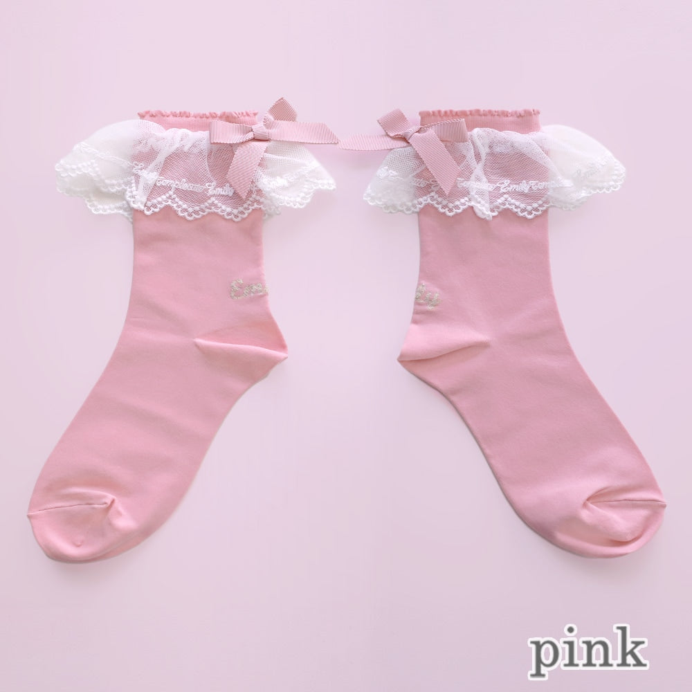 Logo Lace Socks
