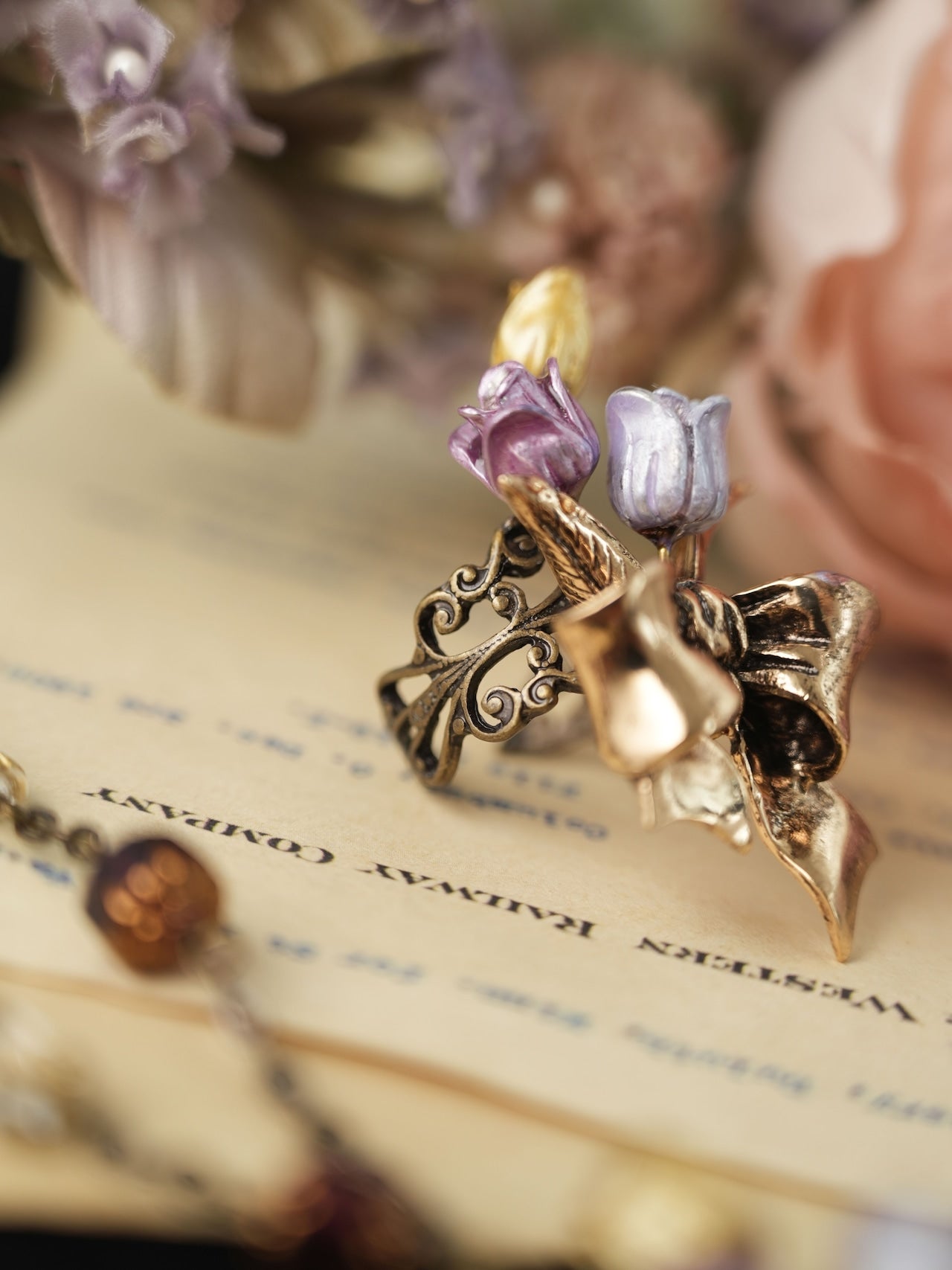 Flower Garden Tulip Bouquet Ring