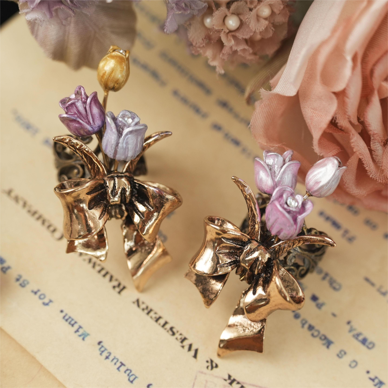 Flower Garden Tulip Bouquet Ring