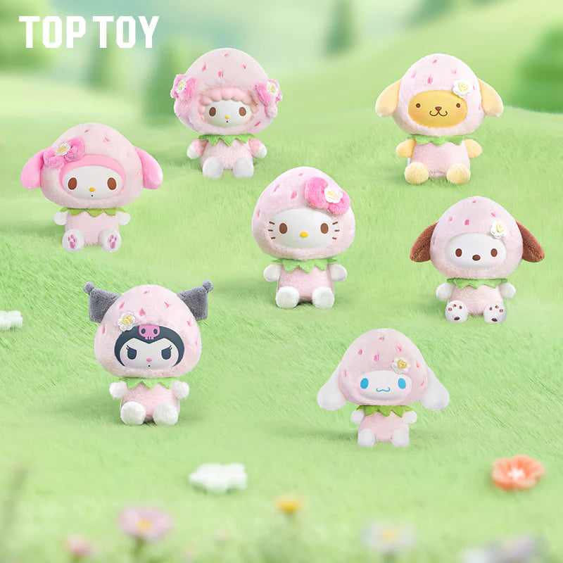 Sanrio Characters Sweet Stawberry Series Plush Keychain Blind Box