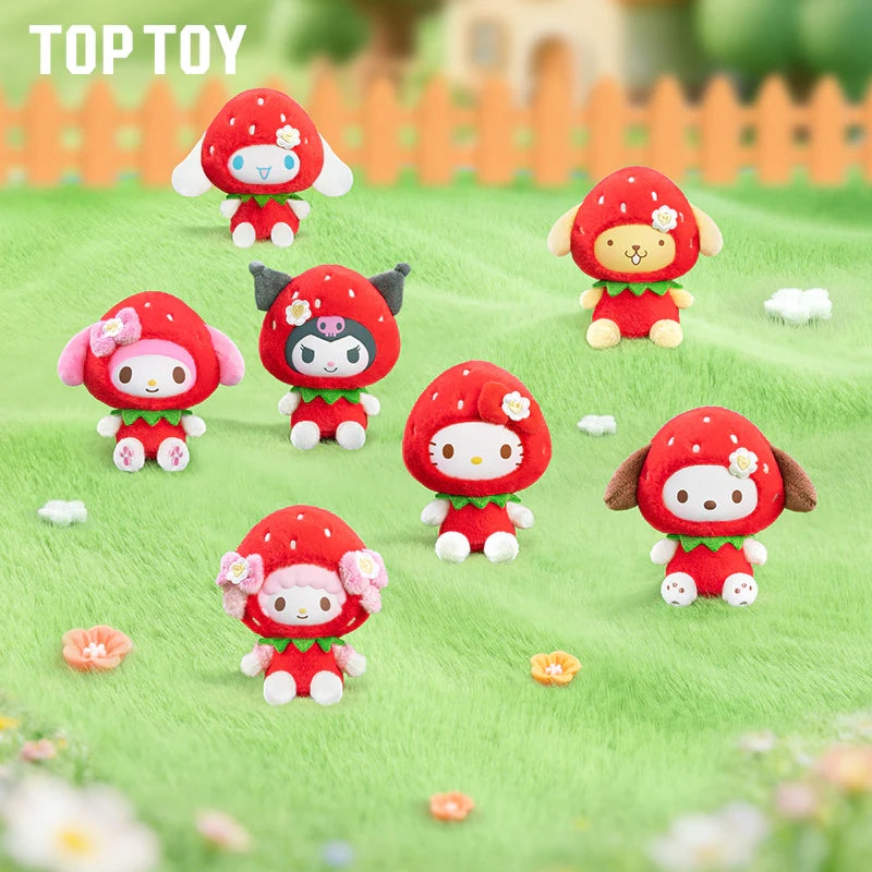 Sanrio Characters Sweet Stawberry Series Plush Keychain Blind Box