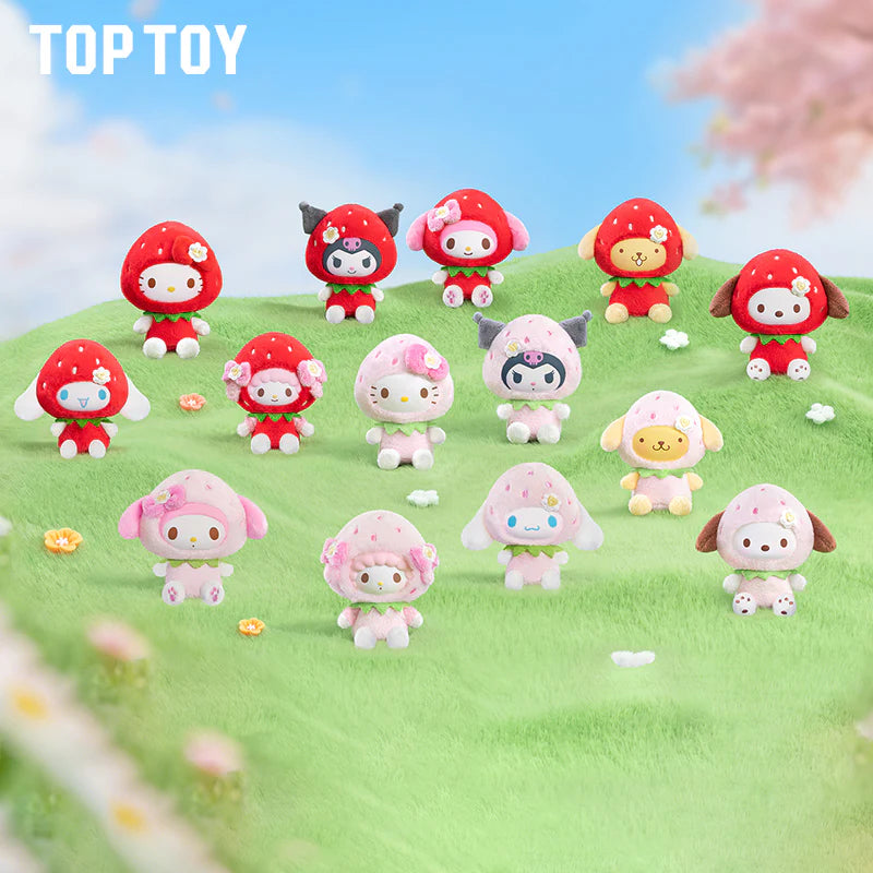 Sanrio Characters Sweet Stawberry Series Plush Keychain Blind Box
