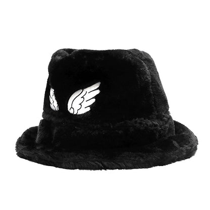 Angel Feather Fur Bucket Hat
