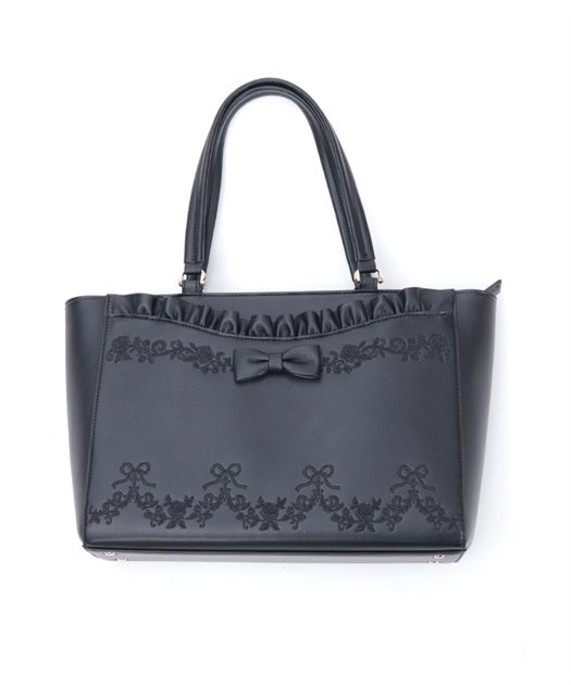 Classical Embroidered Tote Bag