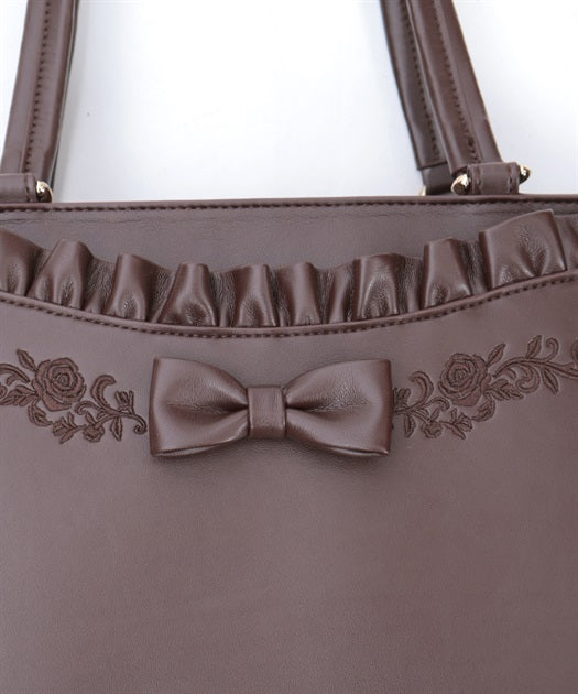 Classical Embroidered Tote Bag