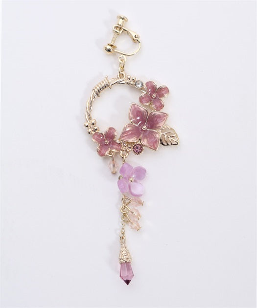 Hydrangea Asymmetric Earrings