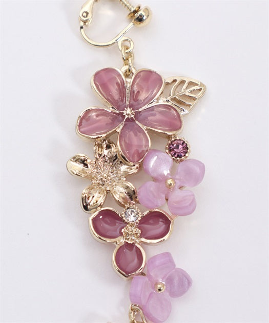 Hydrangea Asymmetric Earrings
