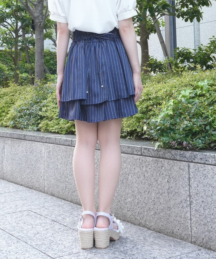 High-Waisted Pleated Skort