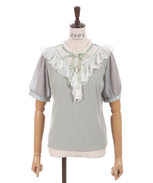 Rose & Lace Layered Pullover