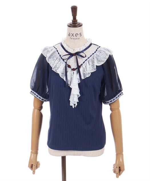 Rose & Lace Layered Pullover