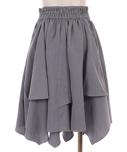 Irregular Hem Skirt with Chain