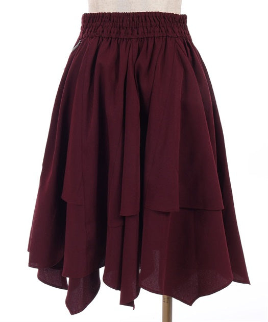Irregular Hem Skirt with Chain