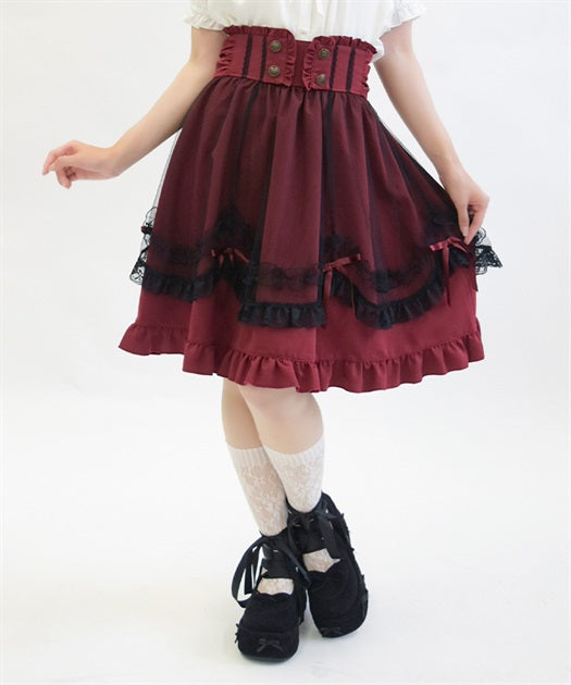 Apron Style Layered Skirt