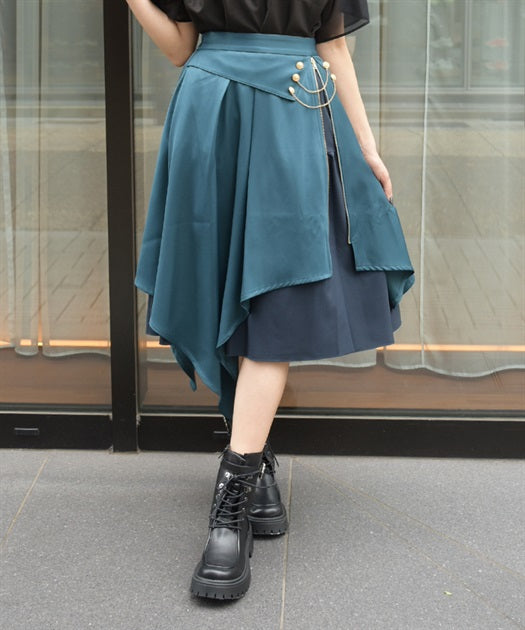 Layered Irregular Hem Skirt