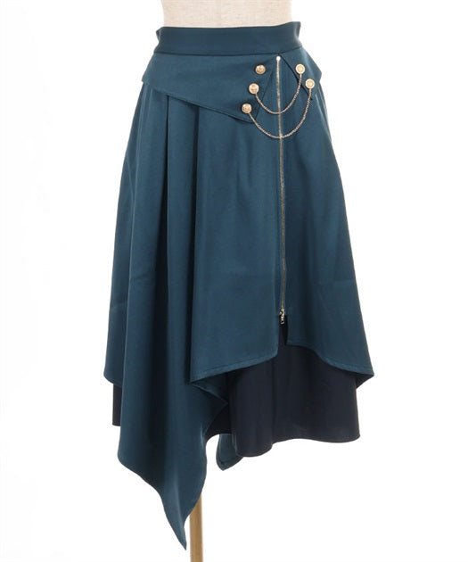 Layered Irregular Hem Skirt