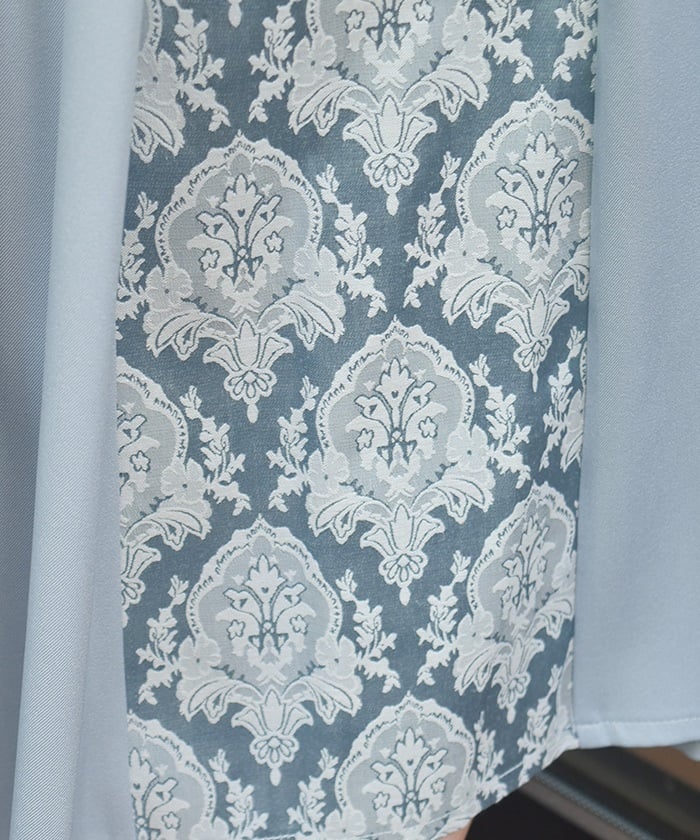Lace-Up & Jacquard Skirt