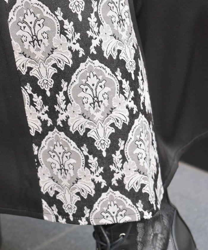 Lace-Up & Jacquard Skirt