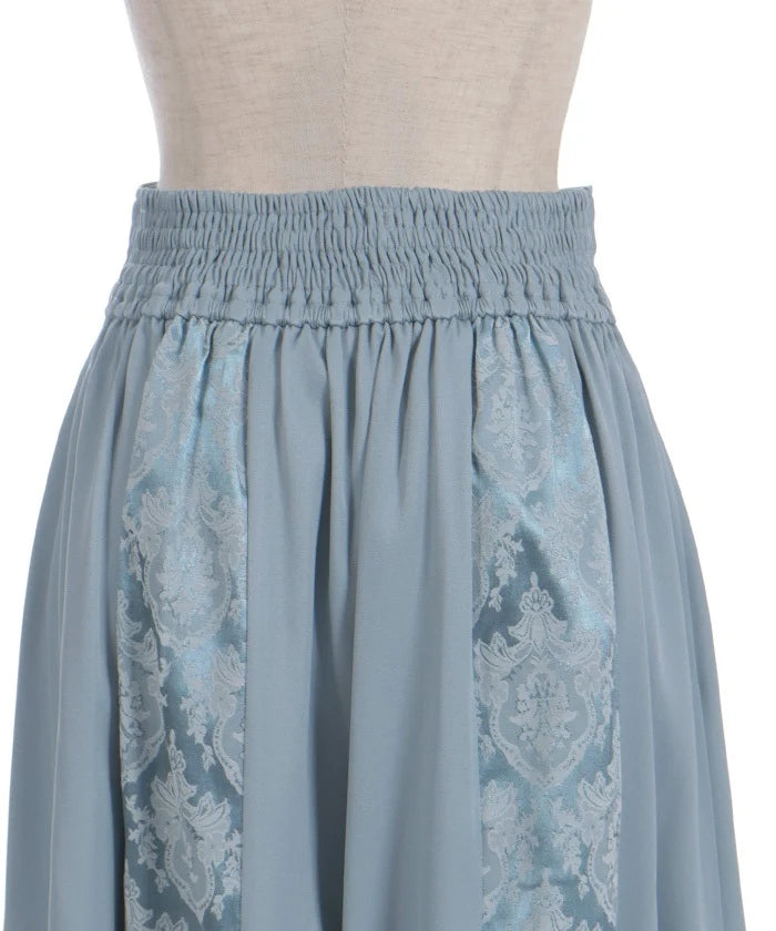 Lace-Up & Jacquard Skirt