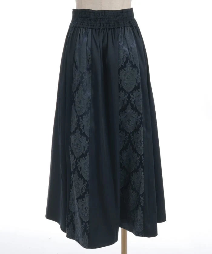 Lace-Up & Jacquard Skirt