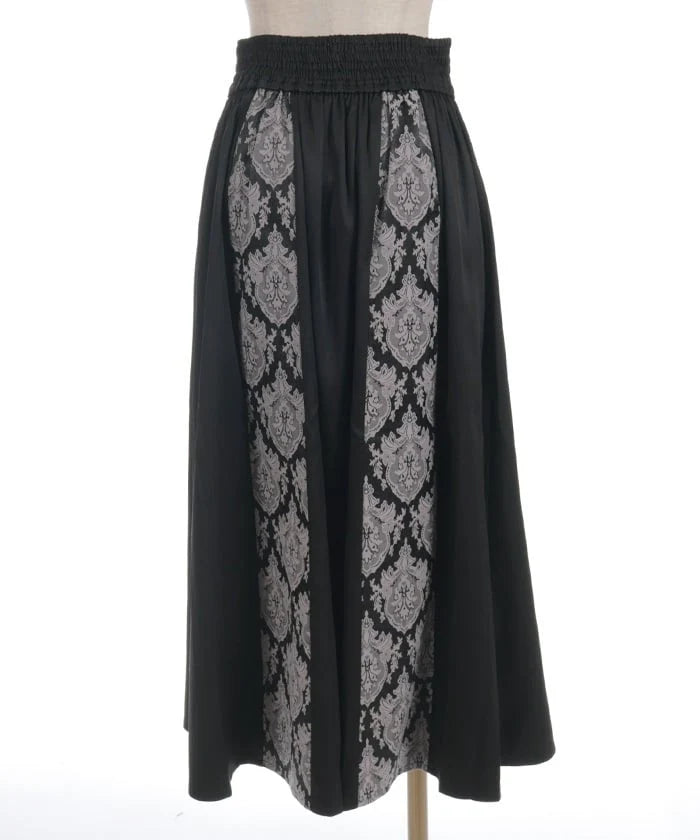 Lace-Up & Jacquard Skirt