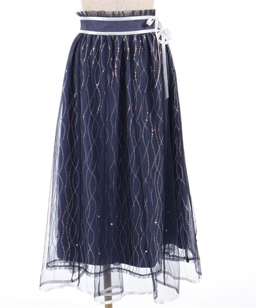 Sequin Marine Skirt
