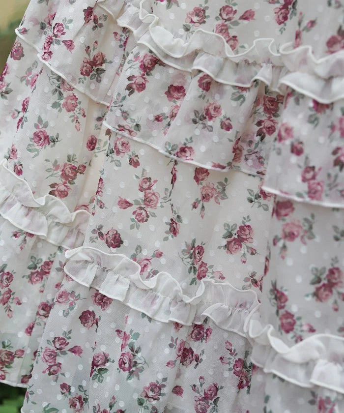 Mini Rose Print Skirt
