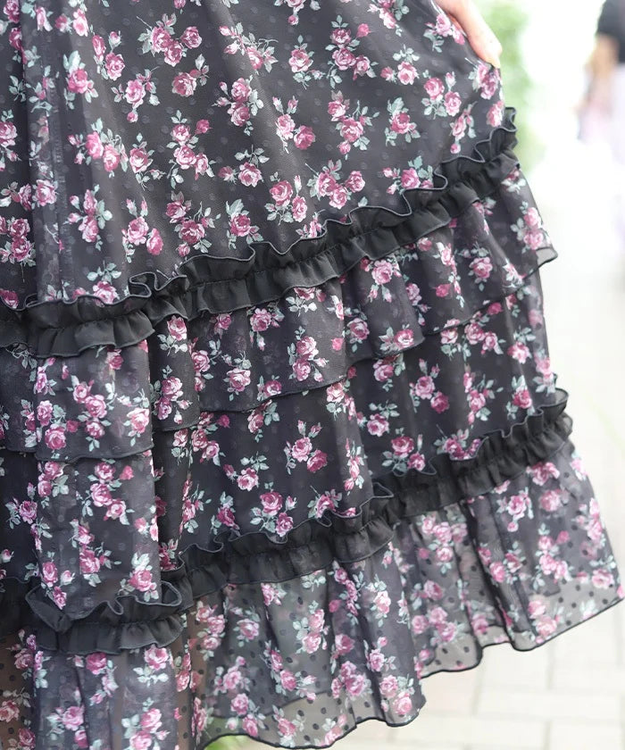 Mini Rose Print Skirt