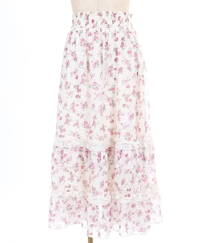 Mini Rose Print Skirt