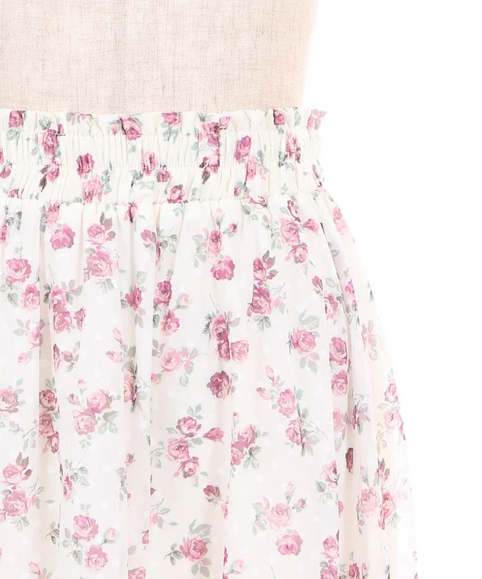 Mini Rose Print Skirt
