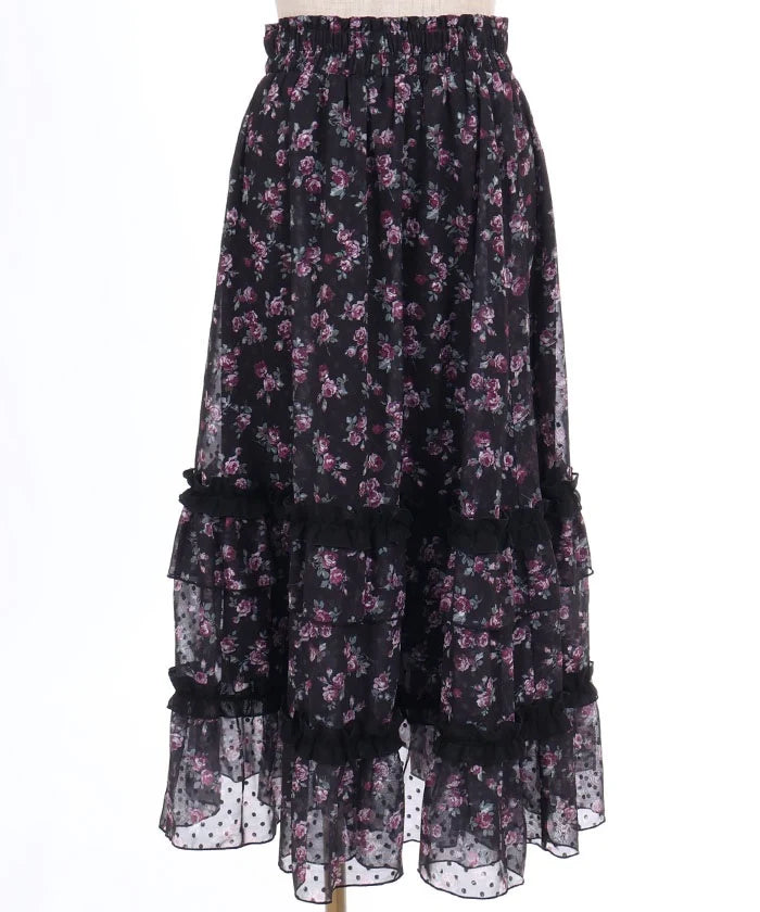Mini Rose Print Skirt