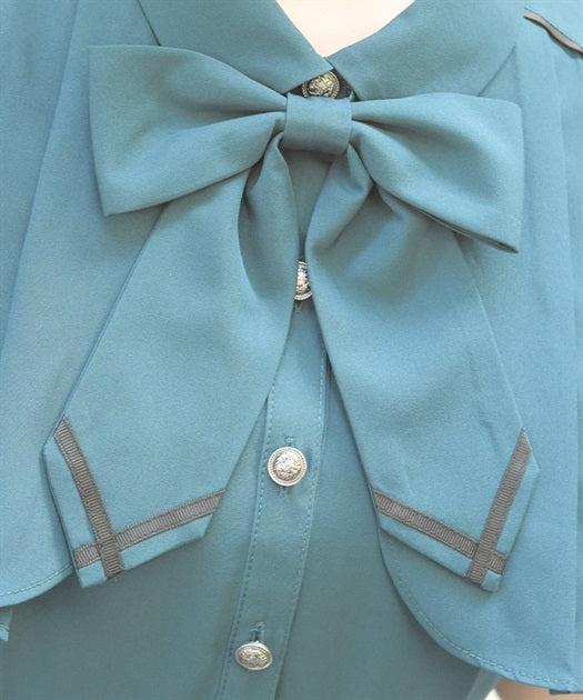 Ribbon Set Flap Design Dress