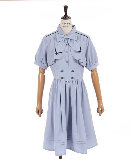 Ribbon Set Flap Design Dress