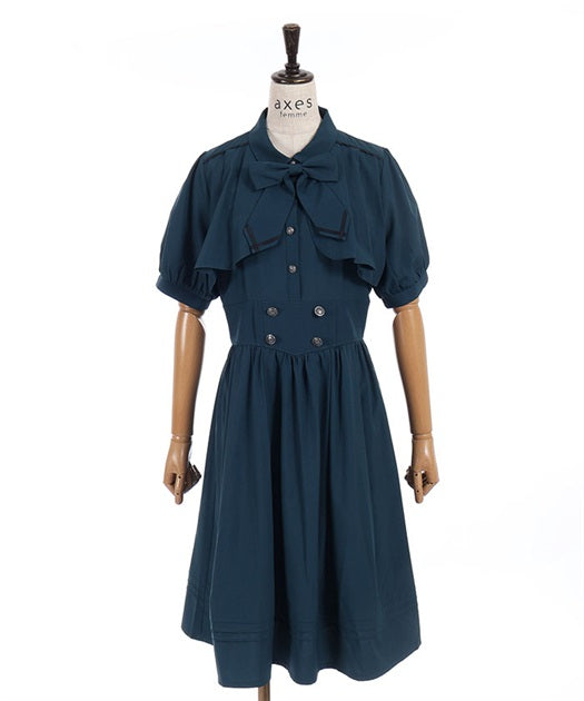 Ribbon Set Flap Design Dress