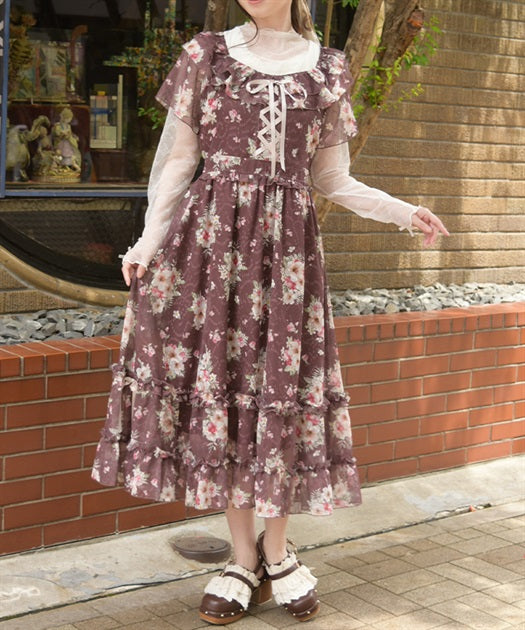 Hibiscus Pattern 2-Way Dress