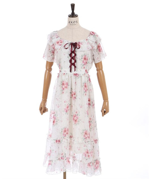 Hibiscus Pattern 2-Way Dress