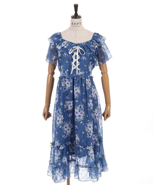 Hibiscus Pattern 2-Way Dress