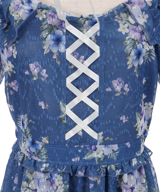 Hibiscus Pattern 2-Way Dress