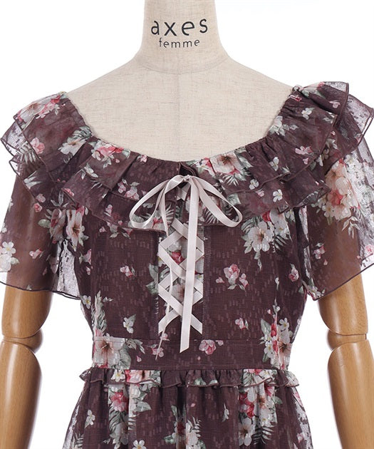 Hibiscus Pattern 2-Way Dress