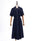 Zip & Contrast Fabric Dress