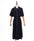 Zip & Contrast Fabric Dress