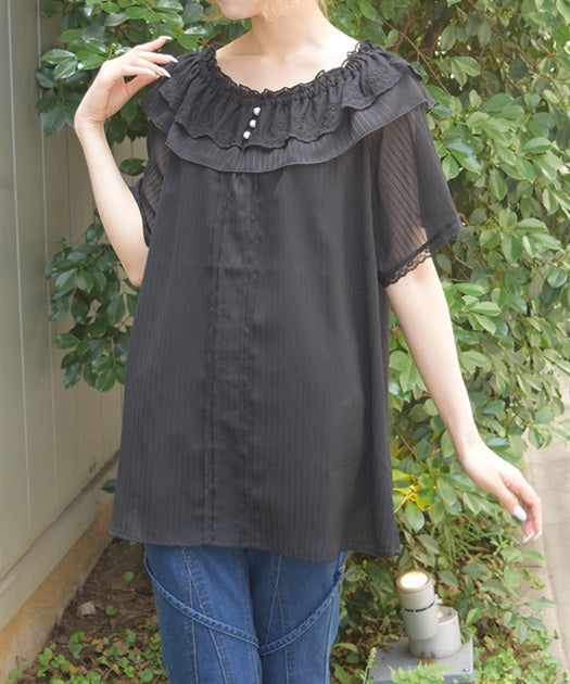 Sheer Striped Tunic